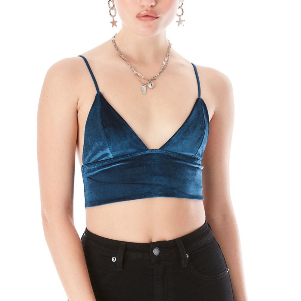 Emma and Sam Velvet V-Neck Bralette